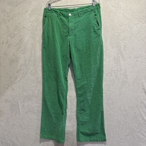 Bonobos Mens Green Athletic Boot Velour Pants Cotton Stretch Size 33/34 Preppy